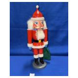 WOODEN 14" NUTCRACKER SANTA MARKED ORIGINAL