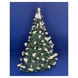 UNMARKED CERAMIC CHRISTMAS TREE WITH SNOW