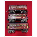 LIONEL TRAINS NO 603 (X2) & 604 PASSENGER CARS