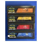 (4) QUALITY CRAFT WEAVER 1/48 SCALE TRAINS W/BOXES