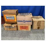 (5) EMPTY LIONEL TRAIN BOXES