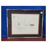 FRAMED MILLICENT TOMPKINS SIGNED PRINT