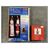 ILLUMINATED INFLATABLE 4 FT PENGUIN & 60" SANTA &