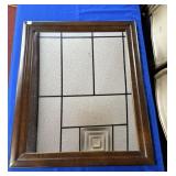 WOODEN FRAMED MIRROR APPROX 26.5" X 32.5"