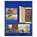 (3) PLASTICVILLE BUILDINGS IN BOX INCLUDING: