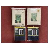 (2) ROOM DARKENING 84" NAVY PANELS & (2) 48" X 72