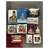 (6) ASSORTED CHRISTMAS PORCELAIN DECORATIONS