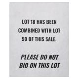 PREVIOUS LISTING ERROR--SORRY (SEE LOT 50)