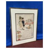 GOLD FRAMED VINTAGE ADVERTISING JELL-O
