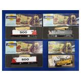 (4) ATHEARN TRAINS IN MINIATURE HO SCALE WITH BOX