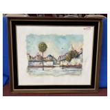 FRAMED AND SIGNED FORESTIER OIL ON CANVAS PAINTING