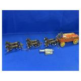 CAST IRON HORSE AND CARRIAGE & CANNON