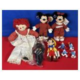 STUFFED TOYS: APPLAUSE MICKEY MOUSE & PINNOCHIO,