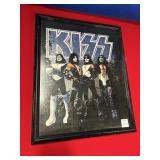 FRAMED KISS HOLOGRAPHIC PCITURE APPROX 16" X 13"