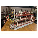 WOODEN SCALED SHIP MODEL (HAND MADE) APPROX 45"