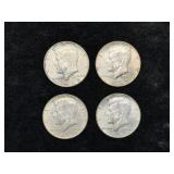 (2) 1967 & (2) 1968 CLAD KENNEDY HALF DOLLARS