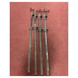 (4) WOOD WORKING BAR CLAMPS APPROX 61"