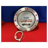 FORD POWERSTRIKE PLASTIC BATTERY OPERATED CLOCK