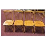 (4) WOODEN CHAIRS APPROX 37"