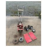 MANTIS TILLER WITH EXTRA PARTS