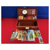OLD PAL TACKLE BOX WITH LURES & OREN-O-MATIC