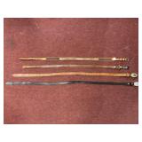 (4) LEATHER BELTS