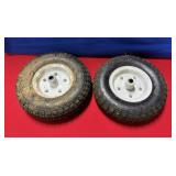 (2) 4.00-6 13" X 4" WHEEL & TIRE SET