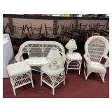 (7) PIECE WICKER FURNITURE SET