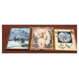 (3) FRAMED INDIAN THEMED PICTURES