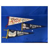 (3) PENNANTS: MICKEY MOUSE CLUB, MAYFLOWER,