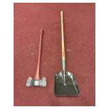 TRUE TEMPER SHOVEL & PLUMB DOUBLE HEADED AXE
