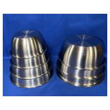 SET OF (7) STAINLESS STEEL NESTING/MIXING BOWLS