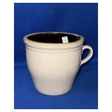 CREAM HANDLED JUG CROCK APPROX 7.5"