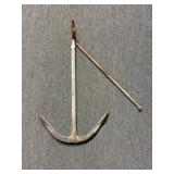 METAL BOAT ANCHOR MARKED CW 15