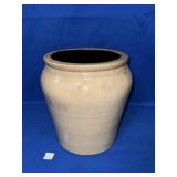 UNMAKRED STONEWARE CROCK APPROX 11"