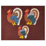 (3) THANKSGIVING TURKEY POPCORN MOLDS