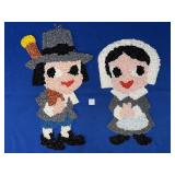 (2) PILGRIM POPCORN MOLDS (BOY & GIRL)