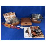 COPPER CHEF CAKE PANS, COOKTOP, SQUARE PAN, ETC.