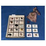QUARTZ STONE TREE & SMALL SAMPLES OF STONES & GEMS
