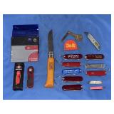 VARIOUS SMALL POCKET KNIVES AND MULTI-TOOLS
