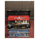 CRAFTSMAN BLACK TOOLBOX W/MISC TOOLS