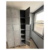 3 SECTION FOOT LOCKER APPROX 78" X 36.5" X 18"