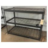 METAL/ BLACK SHELVING UNIT APPROX 48" X 36.5" X 24