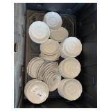 SYRACUSE CREAM SCALLOPED SAUCER DISHES
