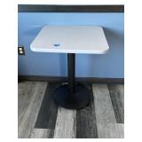 LIGHT GRAY SQUARE TABLE APPROX 23.5" X 23.75"