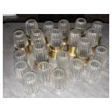 CANDLE HOLDERS WITH GLASS TOPPERS