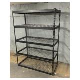 METAL/ BLACK SHELVING UNIT APPROX 48" X 68.5" X 24