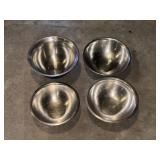 (4) STAINLESS STEEL MIXING BOWLS