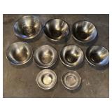 (9) STAINLESS STEEL MIXING BOWLS