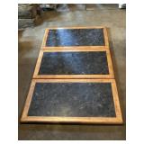 (3) 42" X 24" RECTANGULAR GRAY/WOOD TABLE TOPS